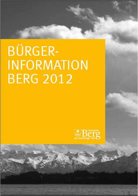 Cover Bürgerinformation Berg 2012