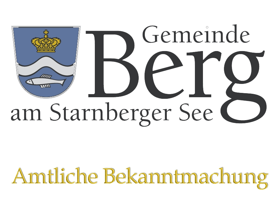 Logo Gemeinde Berg - Amtliche Bekanntgmachung